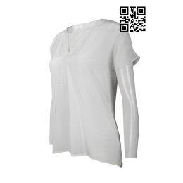 T664 custom women's T-shirt style custom-made T-shirt style V-neck, back-open collar T-shirt style T-shirt manufacturer T664 custom women's T-shirt style custom-made T-shirt style V-neck, back-open collar T-shirt style T-shirt manufacturer